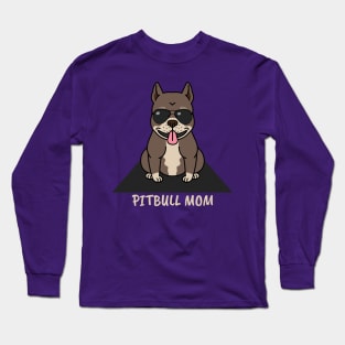 Cute Pitbull Mom Dog Long Sleeve T-Shirt